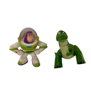Buzz Lightyear & Rex Toy Story Action Figures Disney Pixar 2-Piece Set 3 Inch b